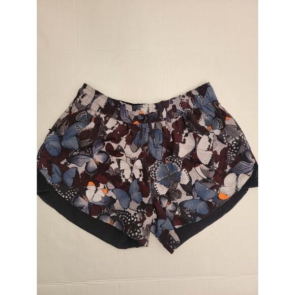 Lululemon Shorts 10 Go The Distance Biggie So Fly Butterfly Pizzaz Multi Black - Picture 2 of 12